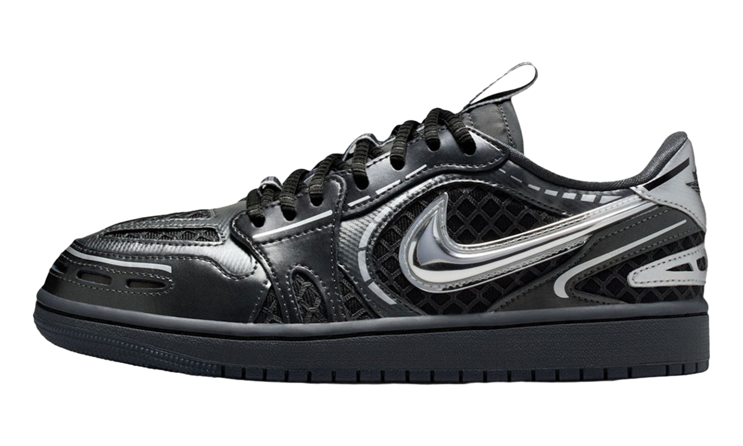 Jordan 1 Low Method of Make V3 WMNS Black Metallic Silver HQ2186 001