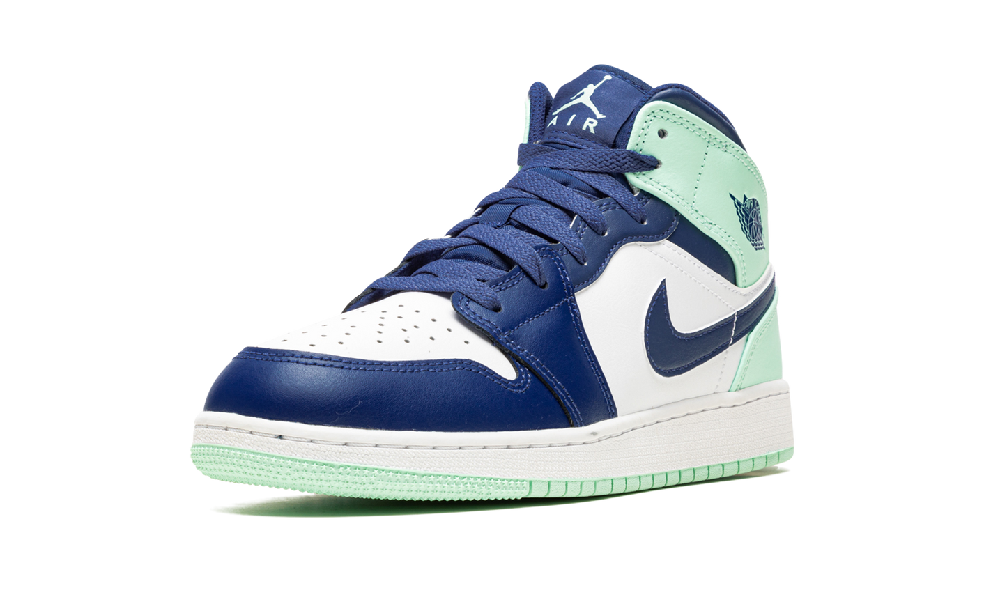 Air Jordan 1 Mid GS Blue Mint 554725 413