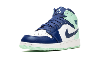Air Jordan 1 Mid GS Blue Mint 554725 413