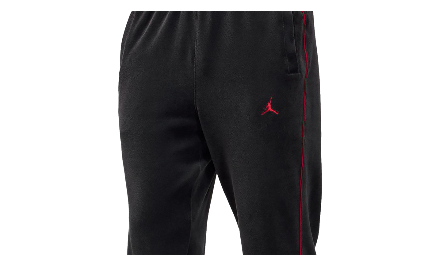 Jordan Brooklyn Velour Track Trousers Black / Gym Red HV1872 010