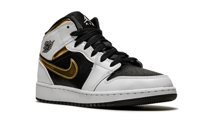 Air Jordan 1 Mid GS White / Gold / Black 554725 190