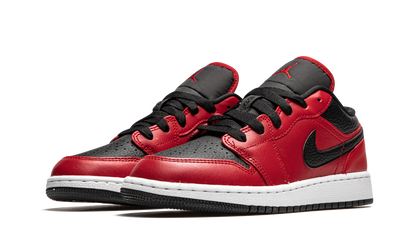 Air Jordan 1 Low GS Black Pebbled 553560 605