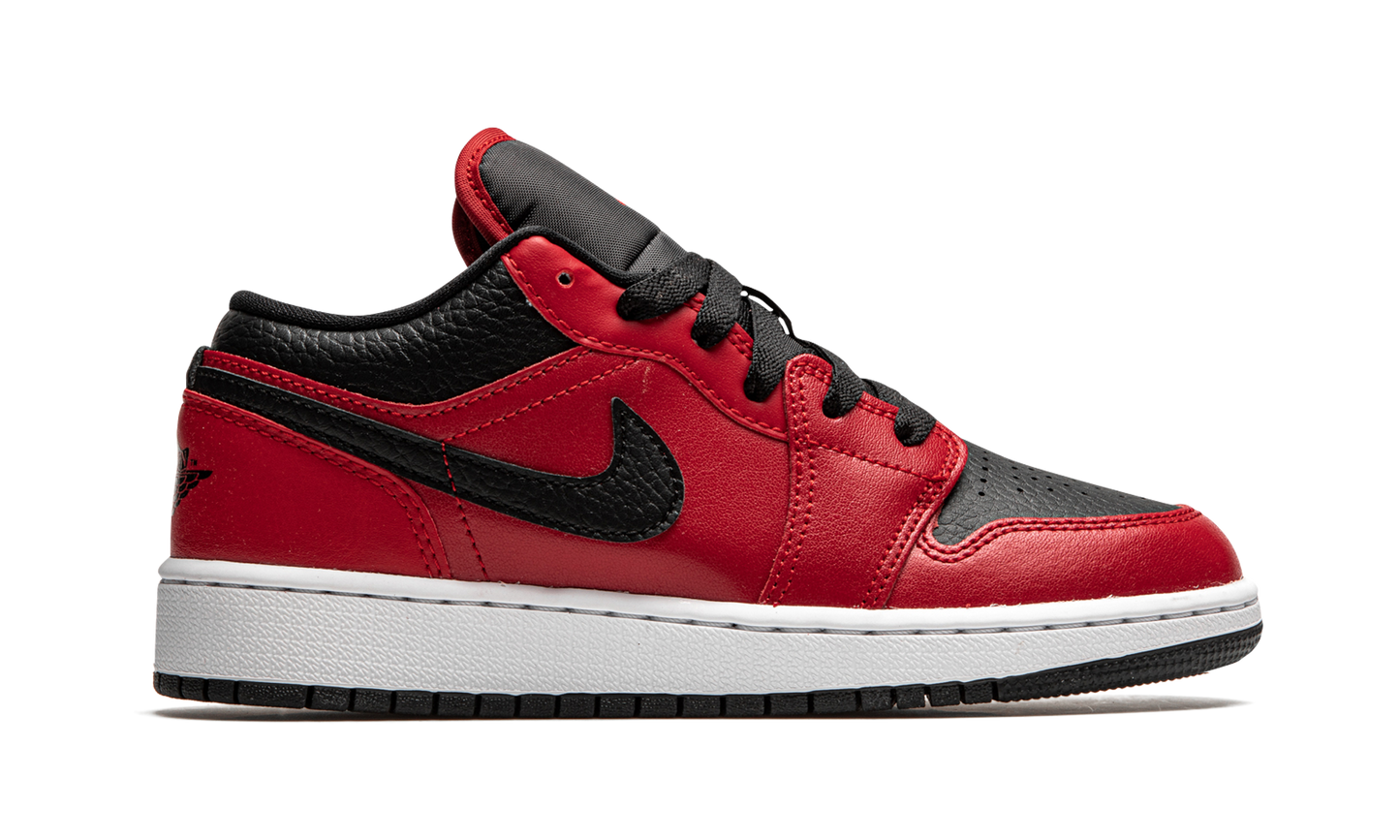 Air Jordan 1 Low GS Black Pebbled 553560 605