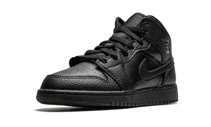 Air Jordan 1 Mid GS Triple Black 554725 091