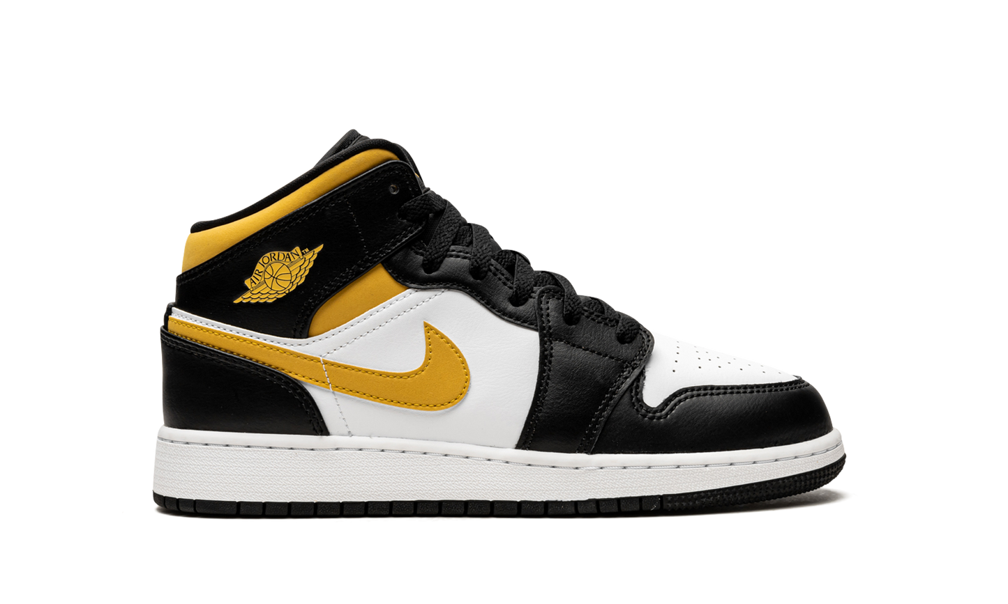 Air Jordan 1 Mid GS Pollen / Black / White 554725 177