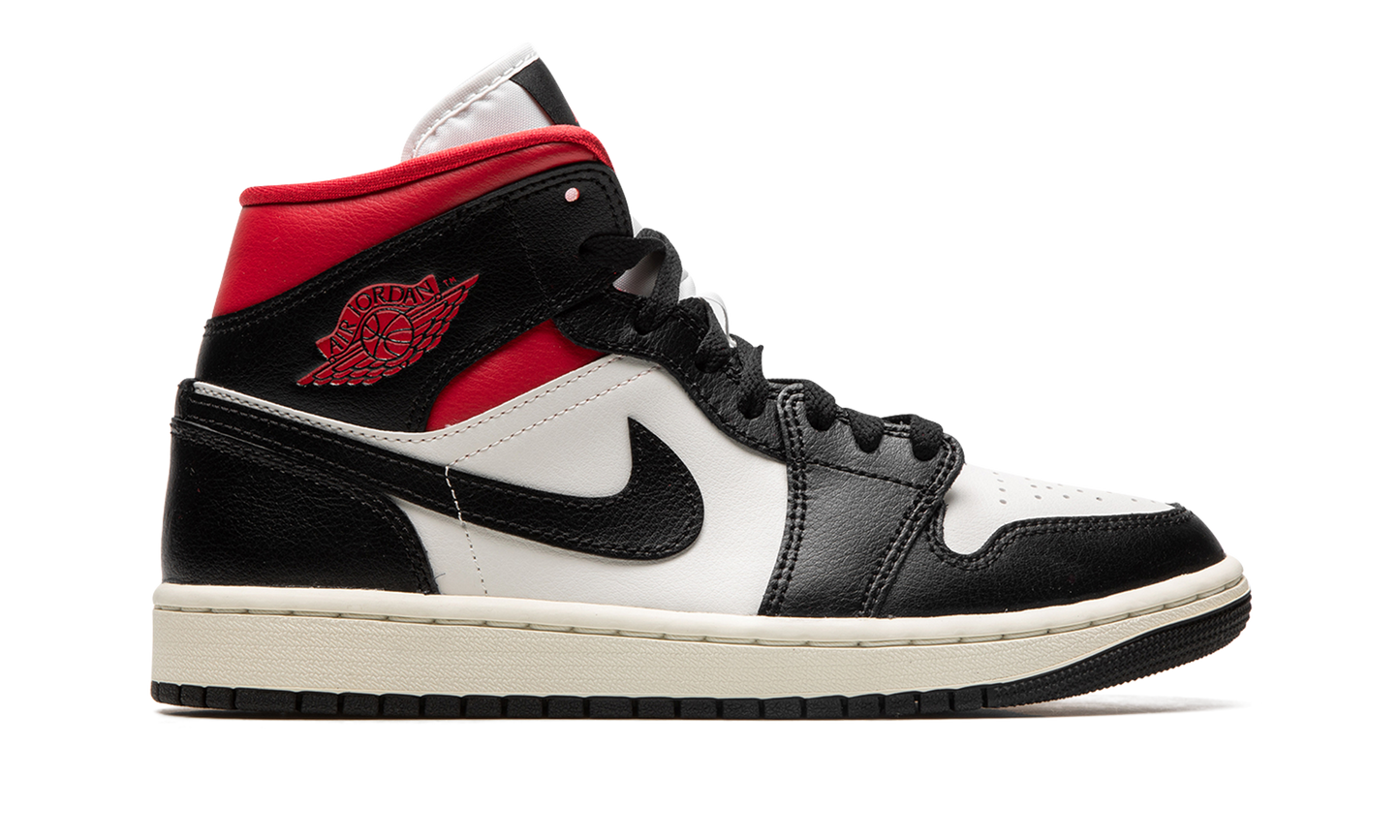 AIR JORDAN 1 MID WMNS Black / Gym Red / Sail BQ6472 061
