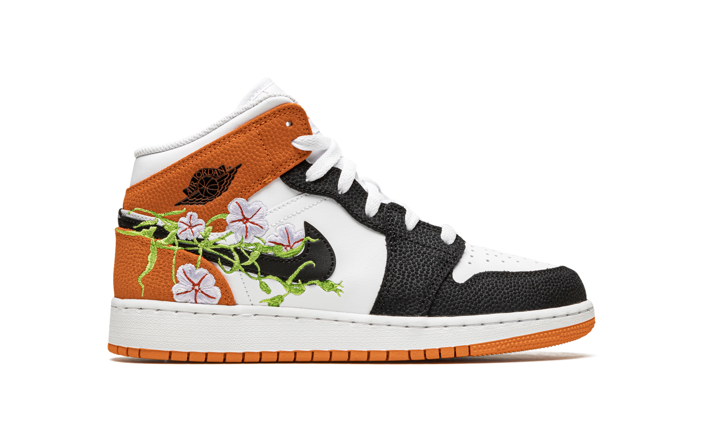Air Jordan 1 Mid GS Basketball Blossom DQ8390 100