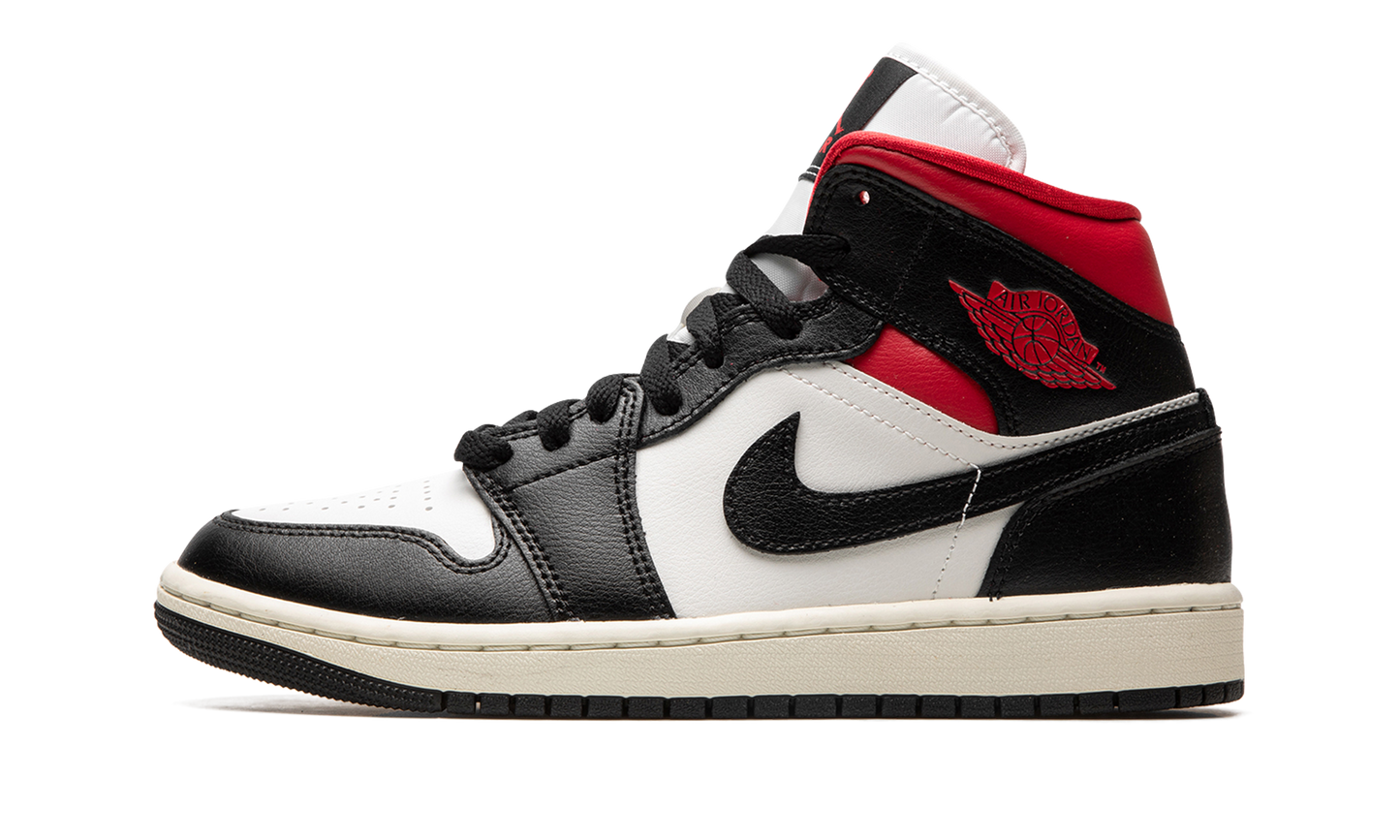 AIR JORDAN 1 MID WMNS Black / Gym Red / Sail BQ6472 061