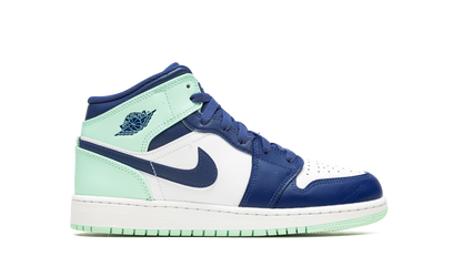 Air Jordan 1 Mid GS Blue Mint 554725 413