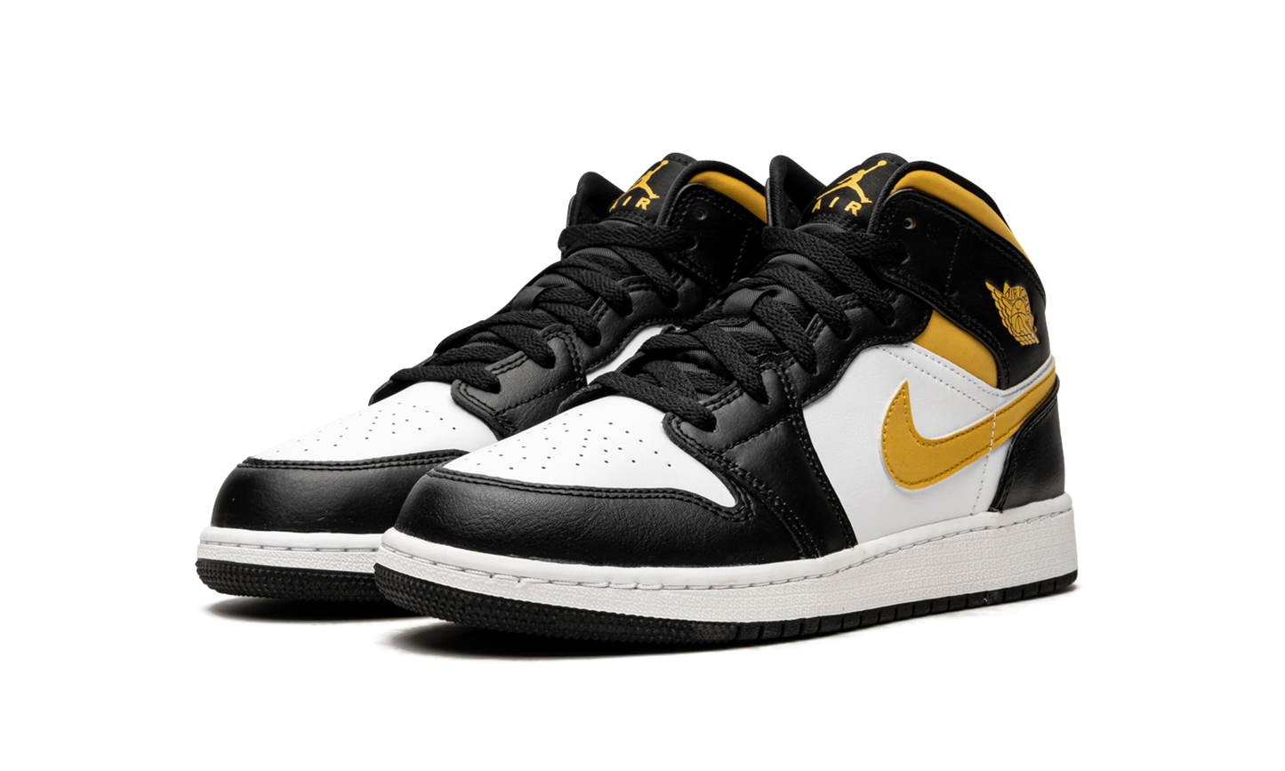 Air Jordan 1 Mid GS Pollen / Black / White 554725 177