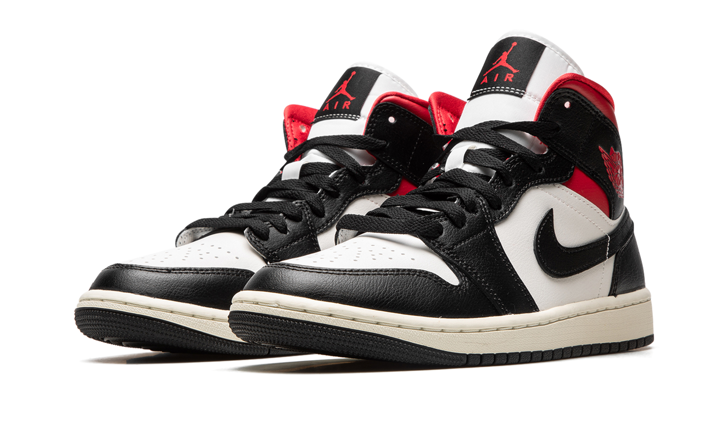 AIR JORDAN 1 MID WMNS Black / Gym Red / Sail BQ6472 061