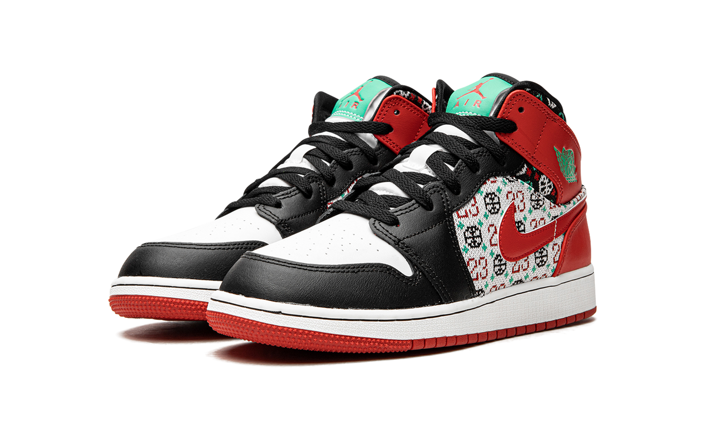 Jordan 1 Mid GS Ugly Christmas Sweater DM1208 150