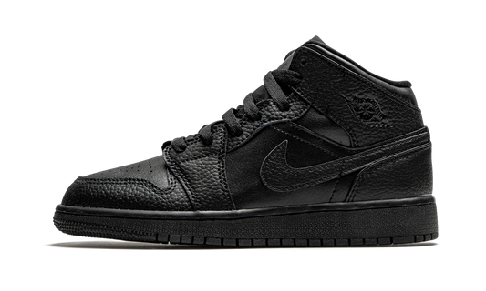 Air Jordan 1 Mid GS Triple Black 554725 091
